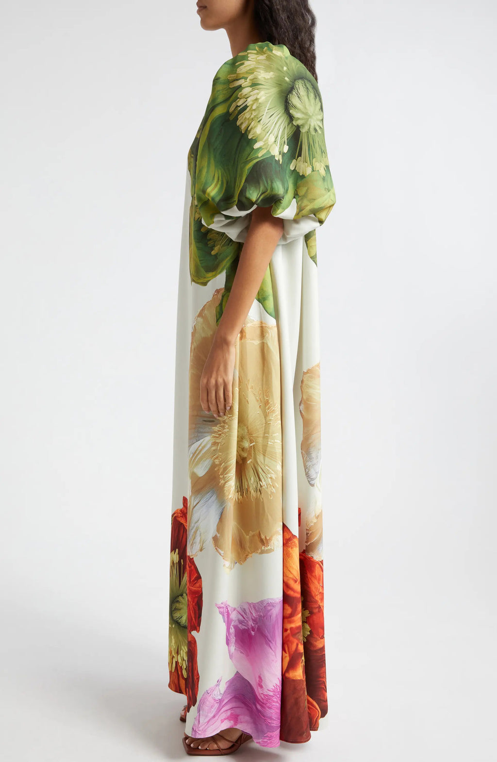 Vestido maxi off-shoulder