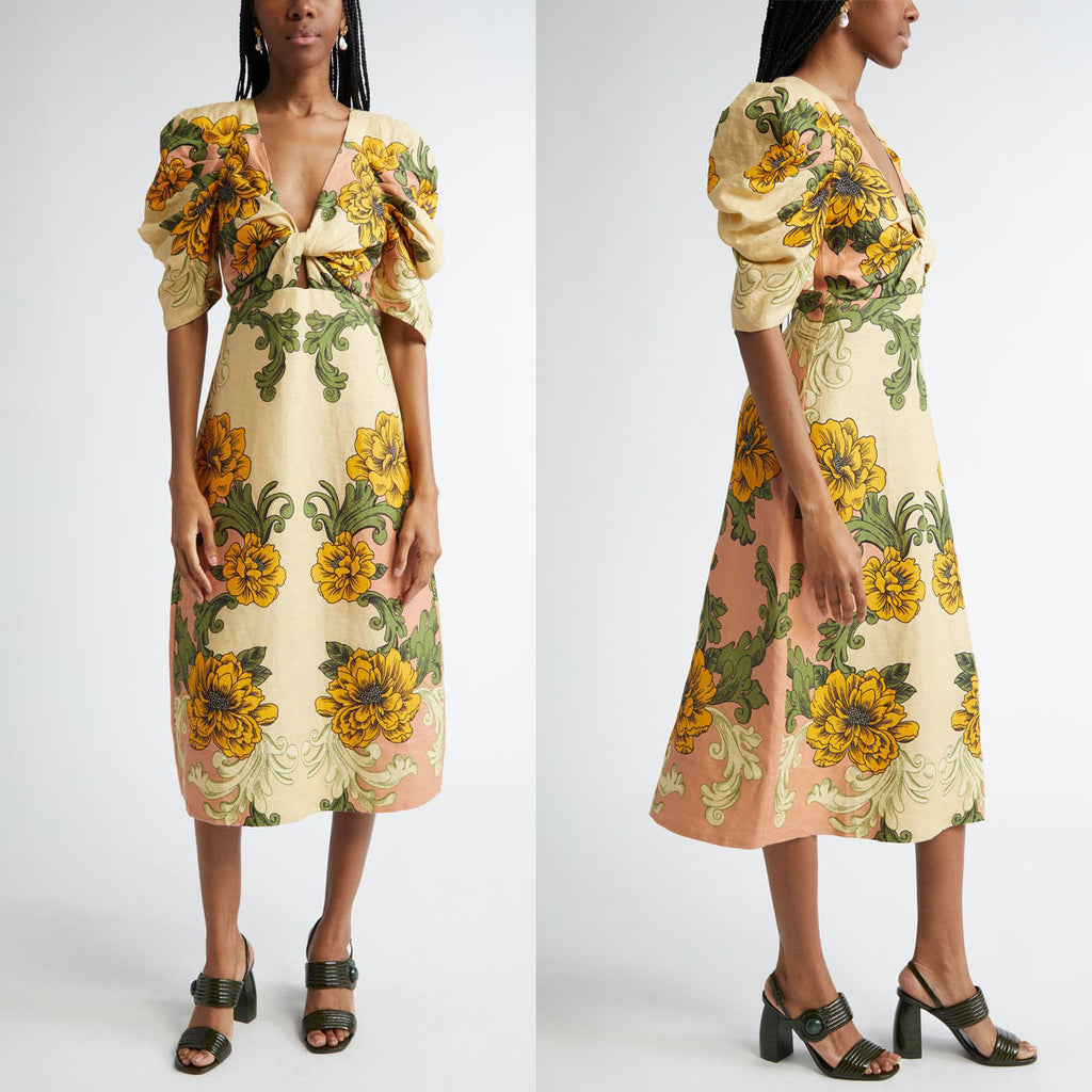 Vestido midi floral