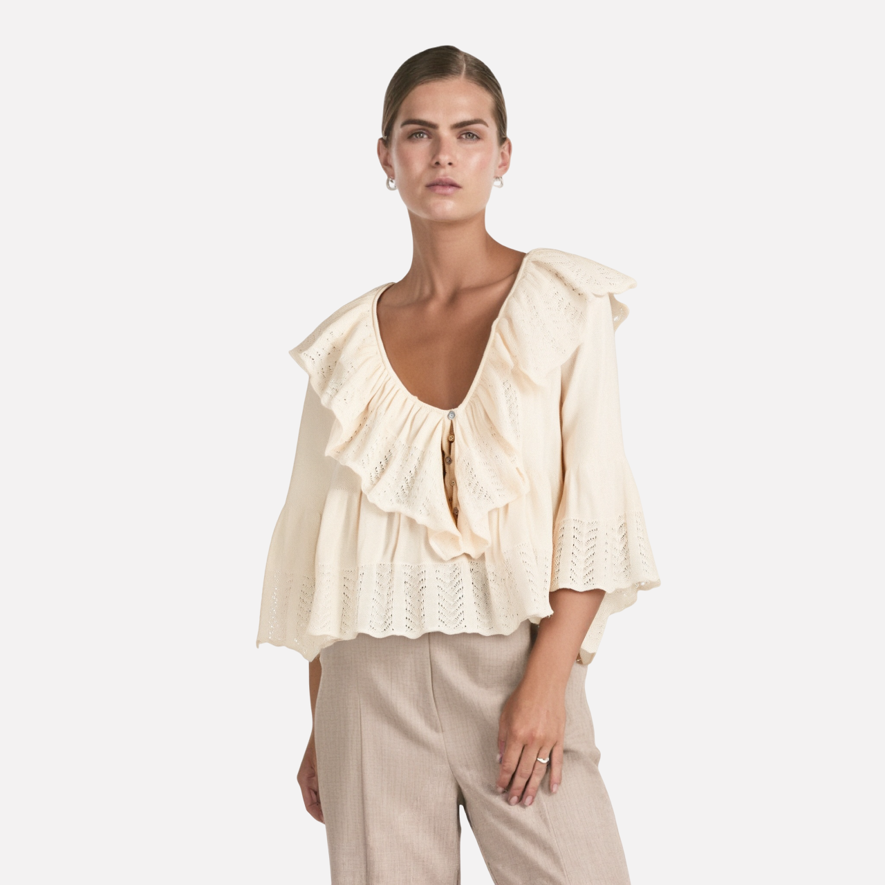 Blusa punto volantes