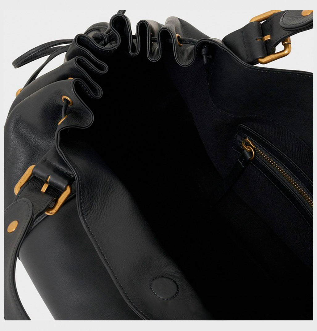 Bolso bowling fruncido