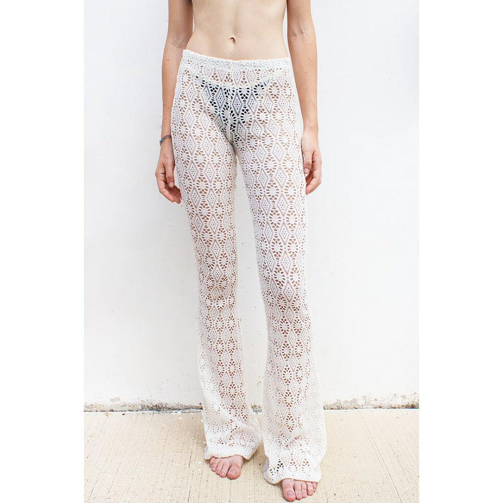 Pantalón tejido calado