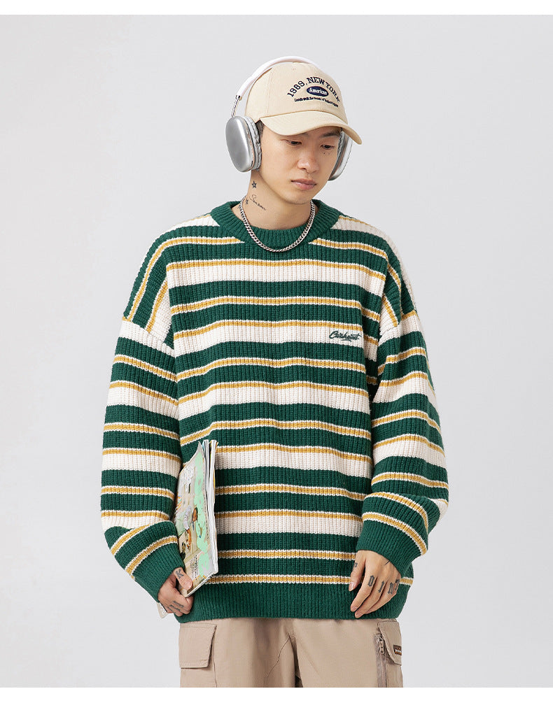 Suéter color-block rayas