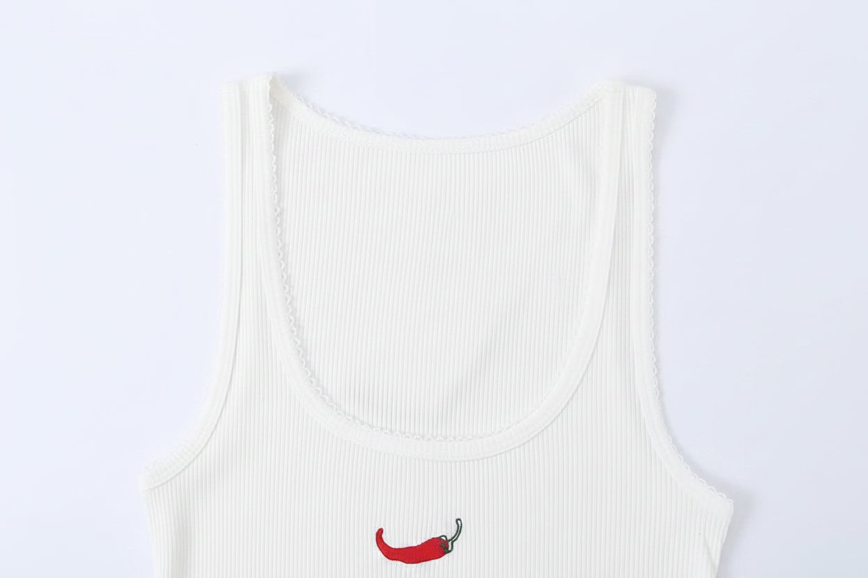 Top tank bordado