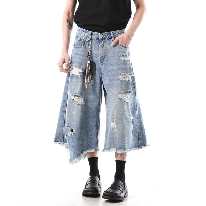 Jeans irregular cropped