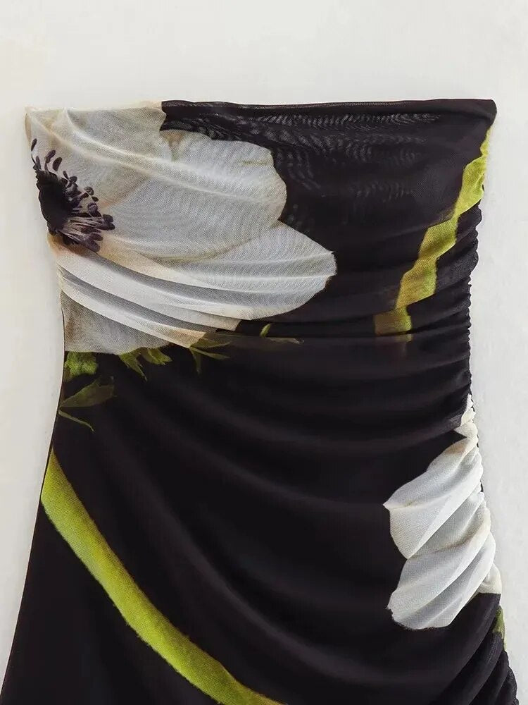 Vestido hombros corsetero