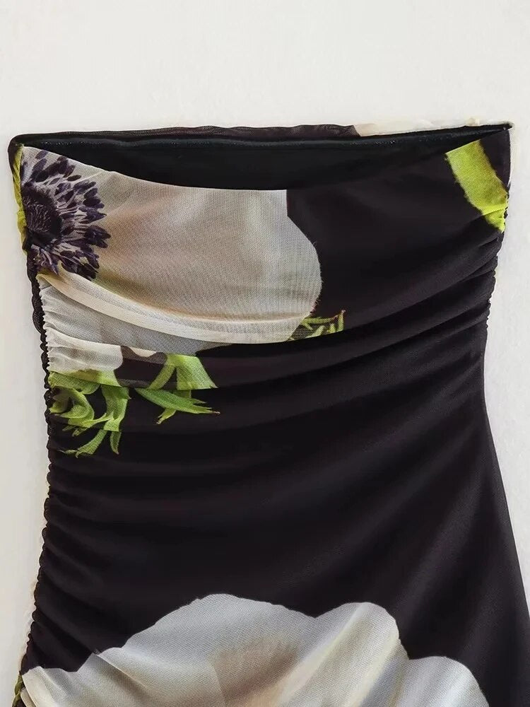 Vestido hombros corsetero