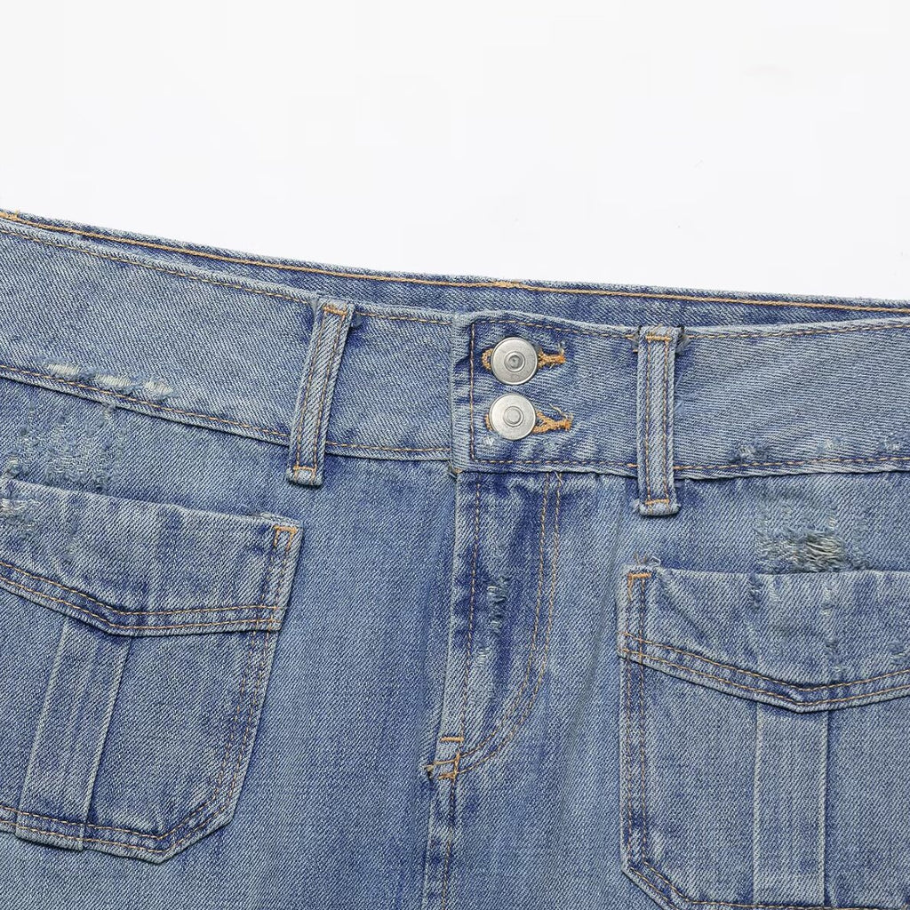 Falda mini denim
