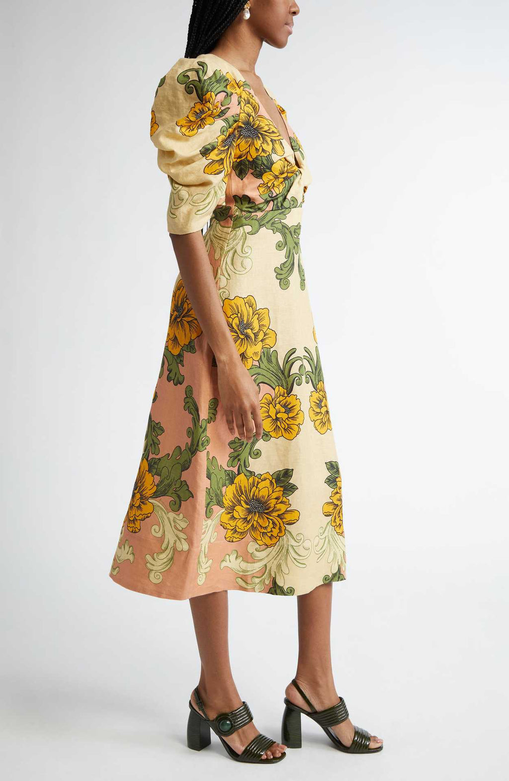Vestido midi floral