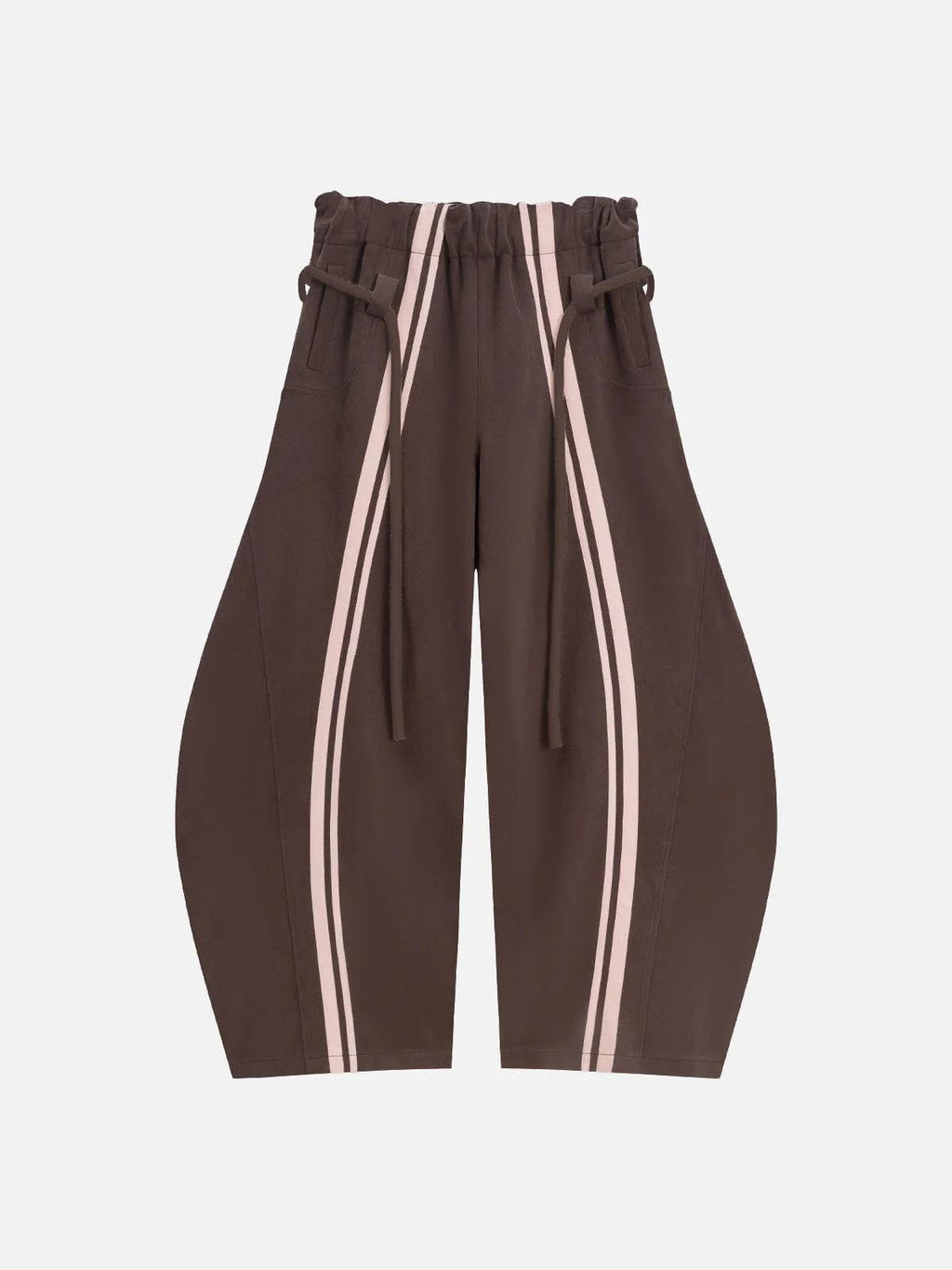 PANTALÓN BARREL COMBINADO RAYAS