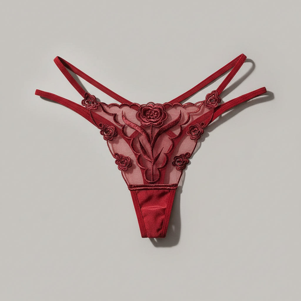 Tanga encaje floral