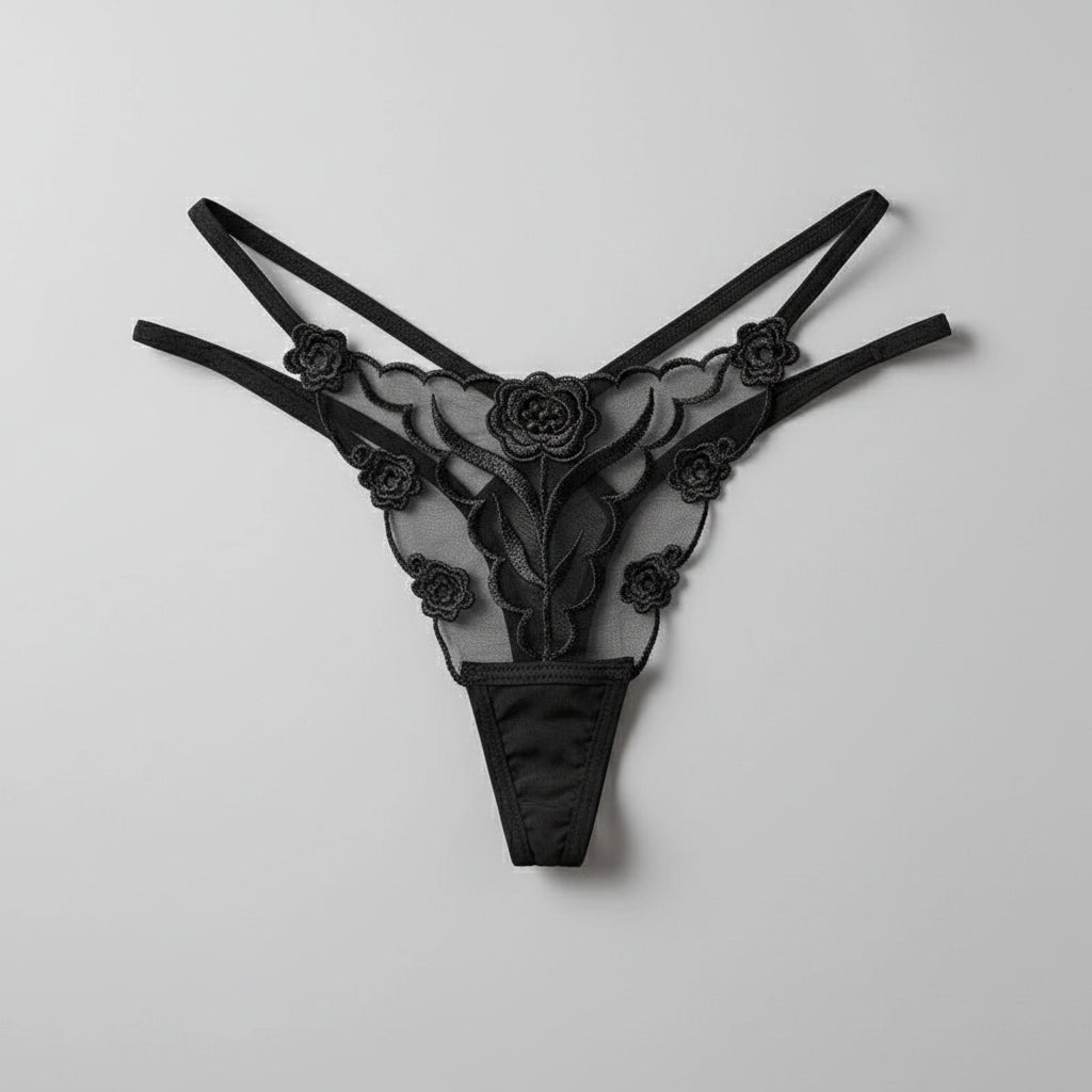 Tanga encaje floral