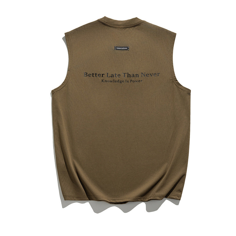 Camiseta lettering sleeveless