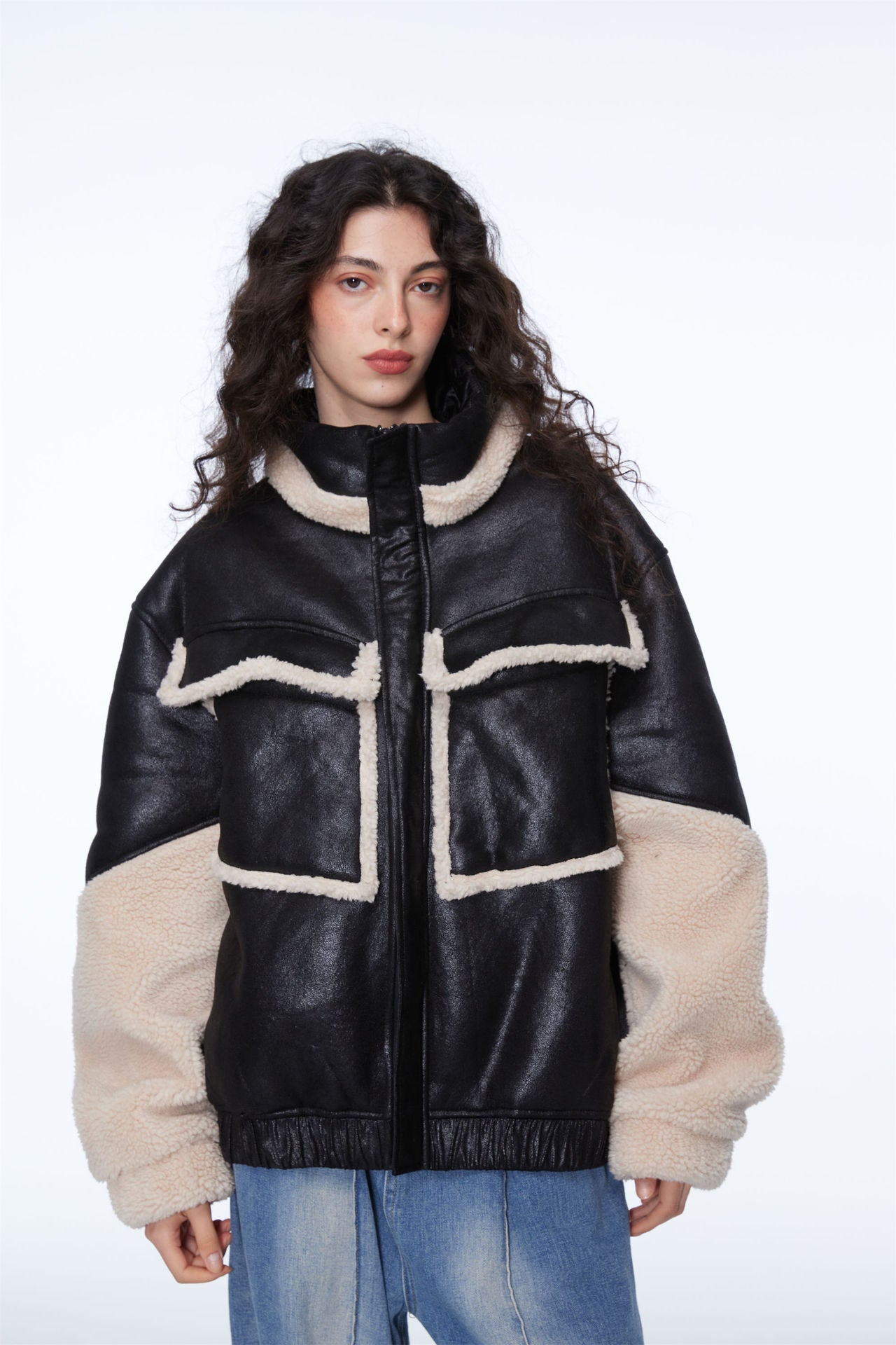 Abrigo piel retro japonés