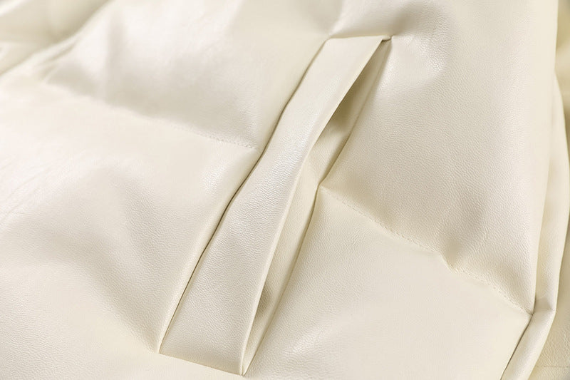 CAZADORA ACOLCHADA PU LETTERING