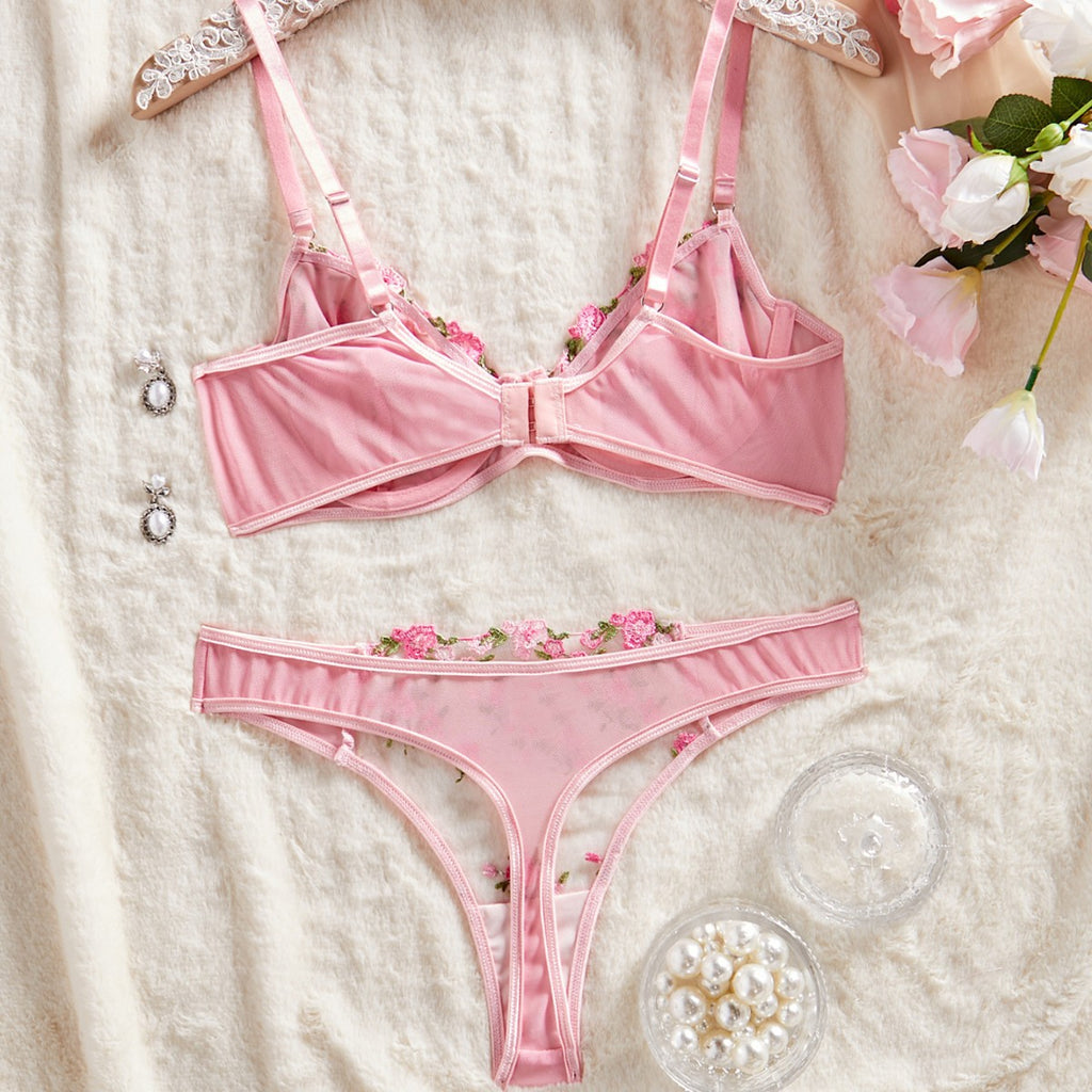 Set lencería floral