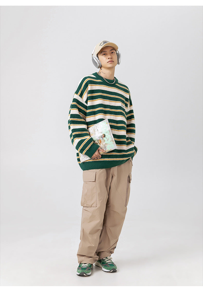 Suéter color-block rayas