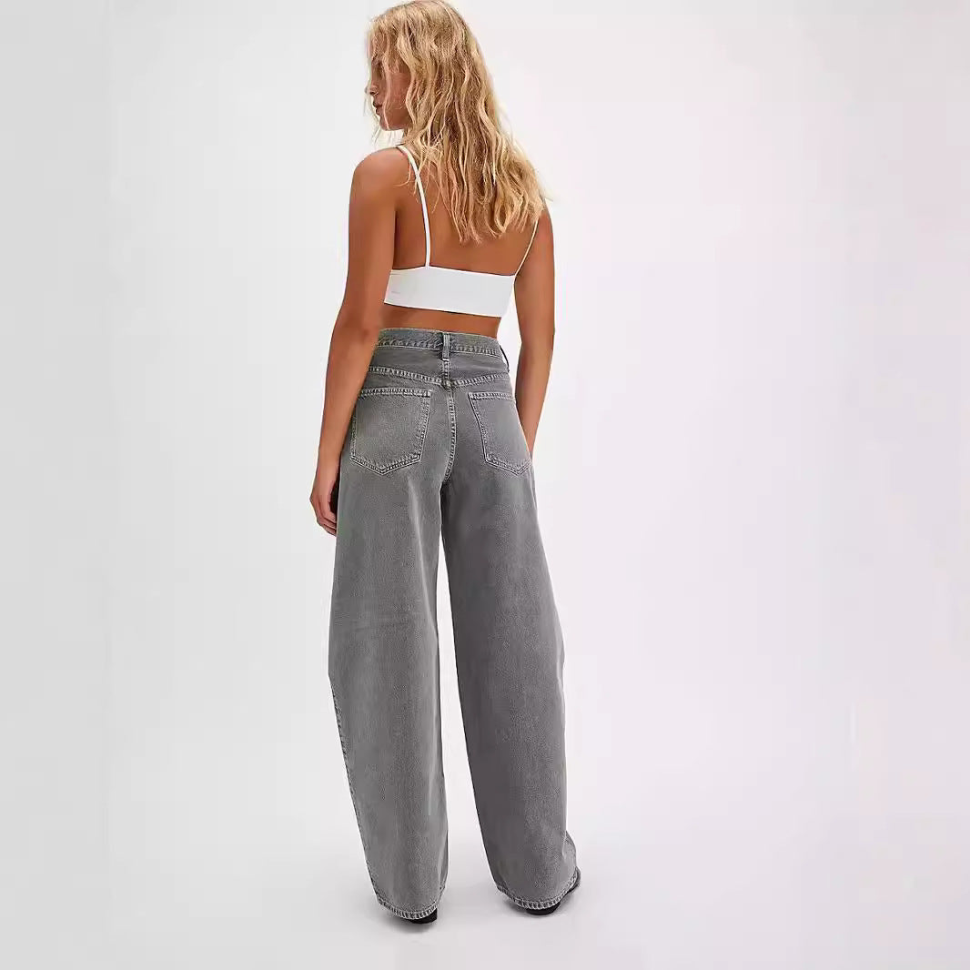 Jeans wide leg mezclilla