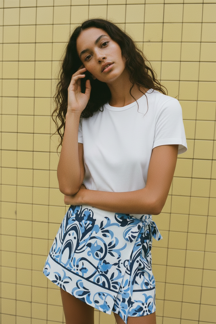 Minifalda print lazada