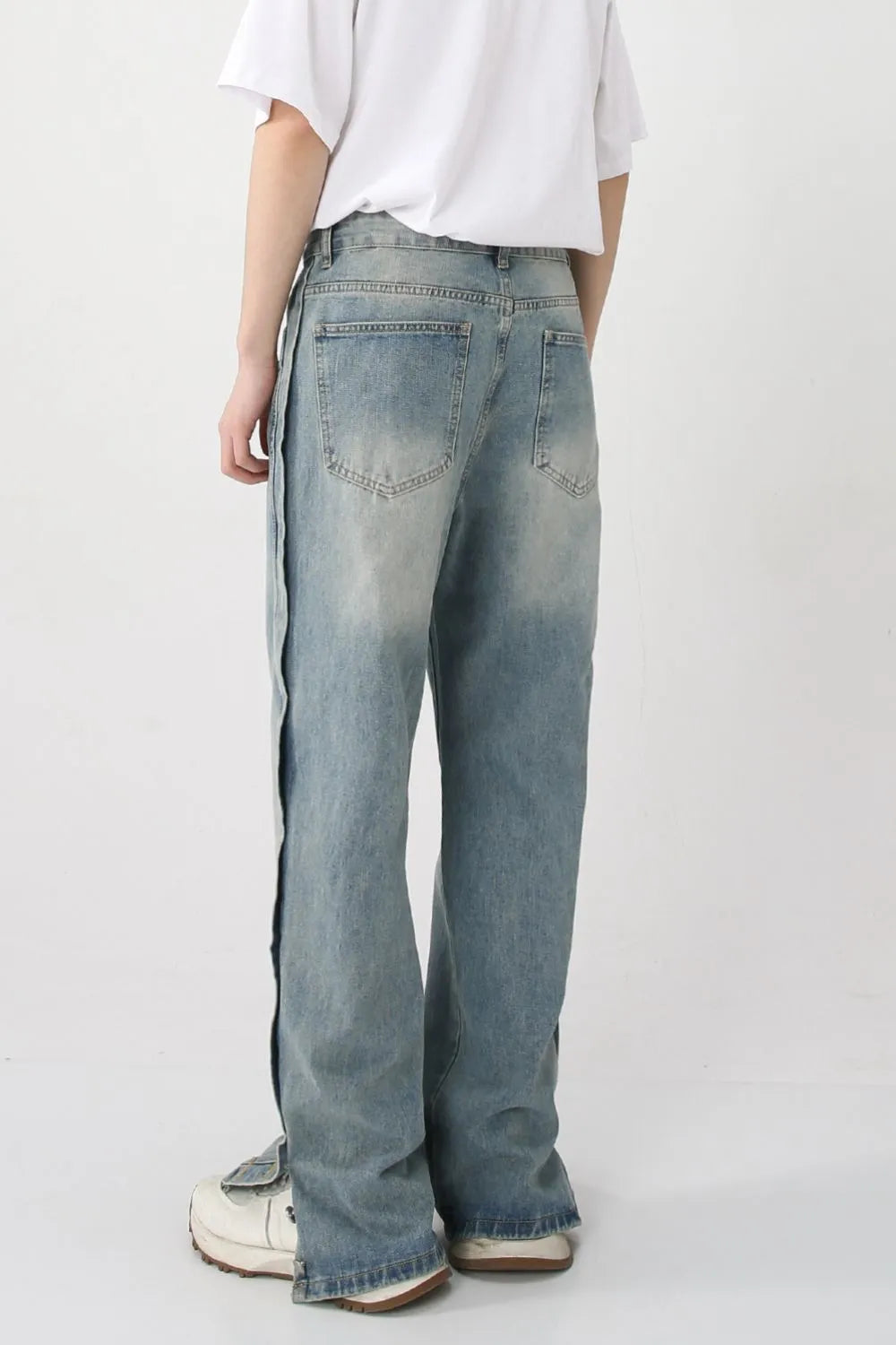 Jeans baggy botón