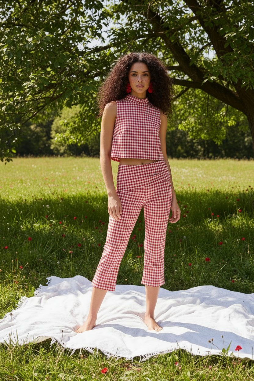 Conjunto vichy top/pantalón
