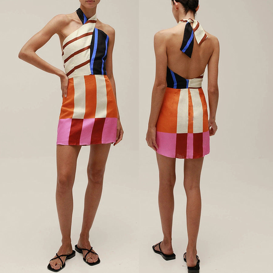 Vestido halter mini