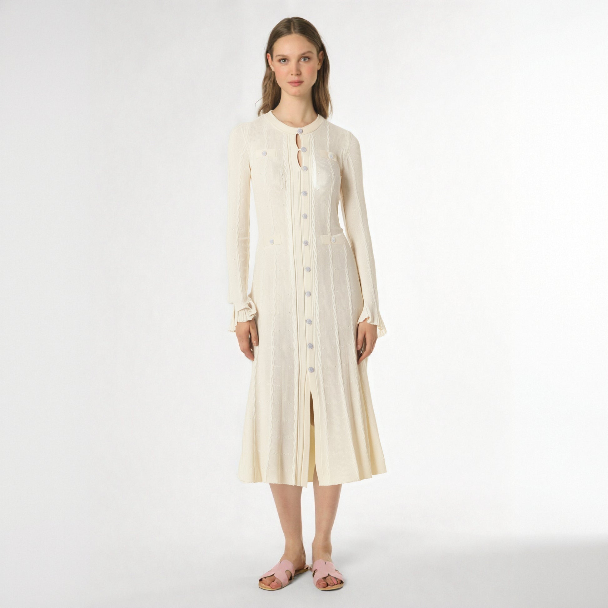Vestido midi punto