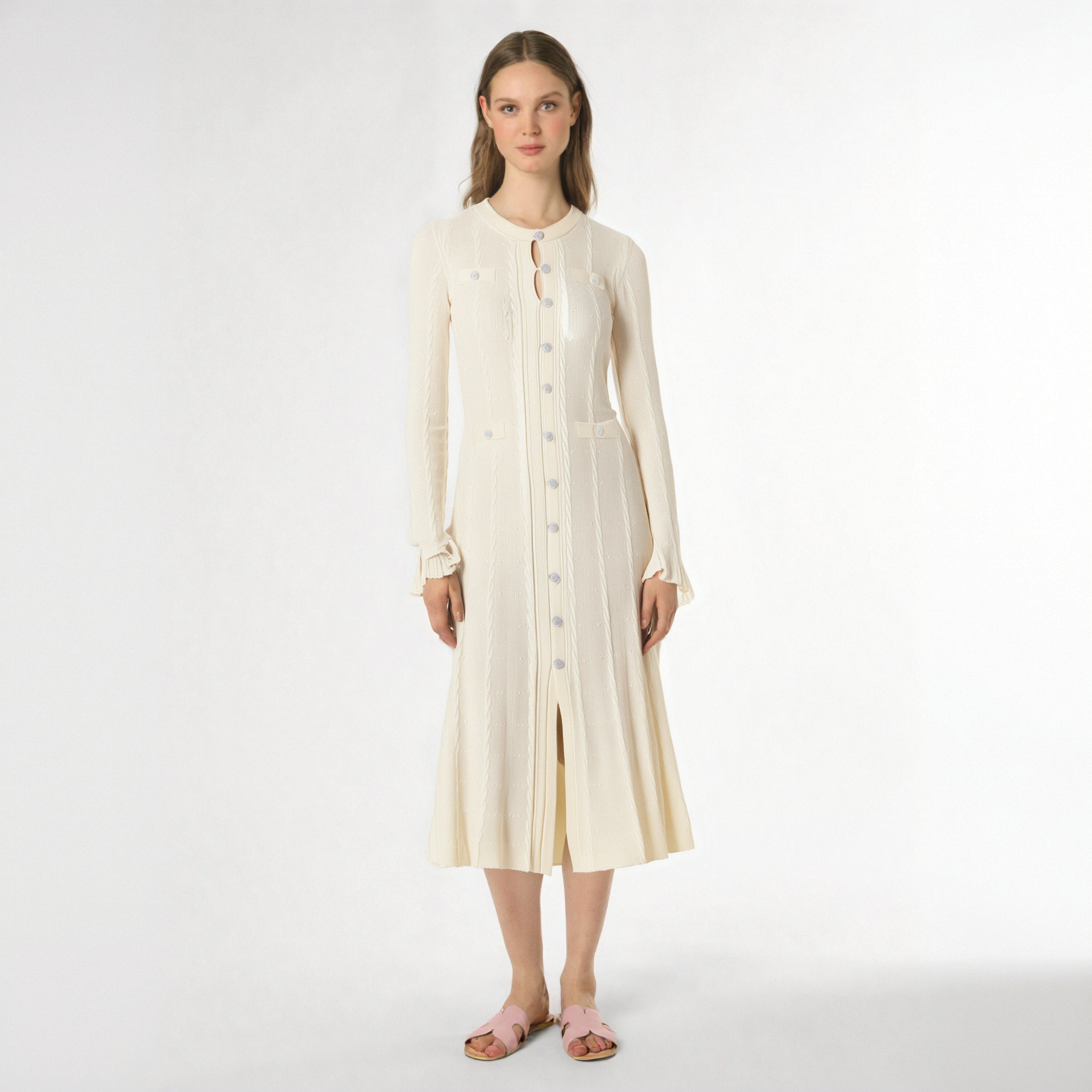 Vestido midi punto