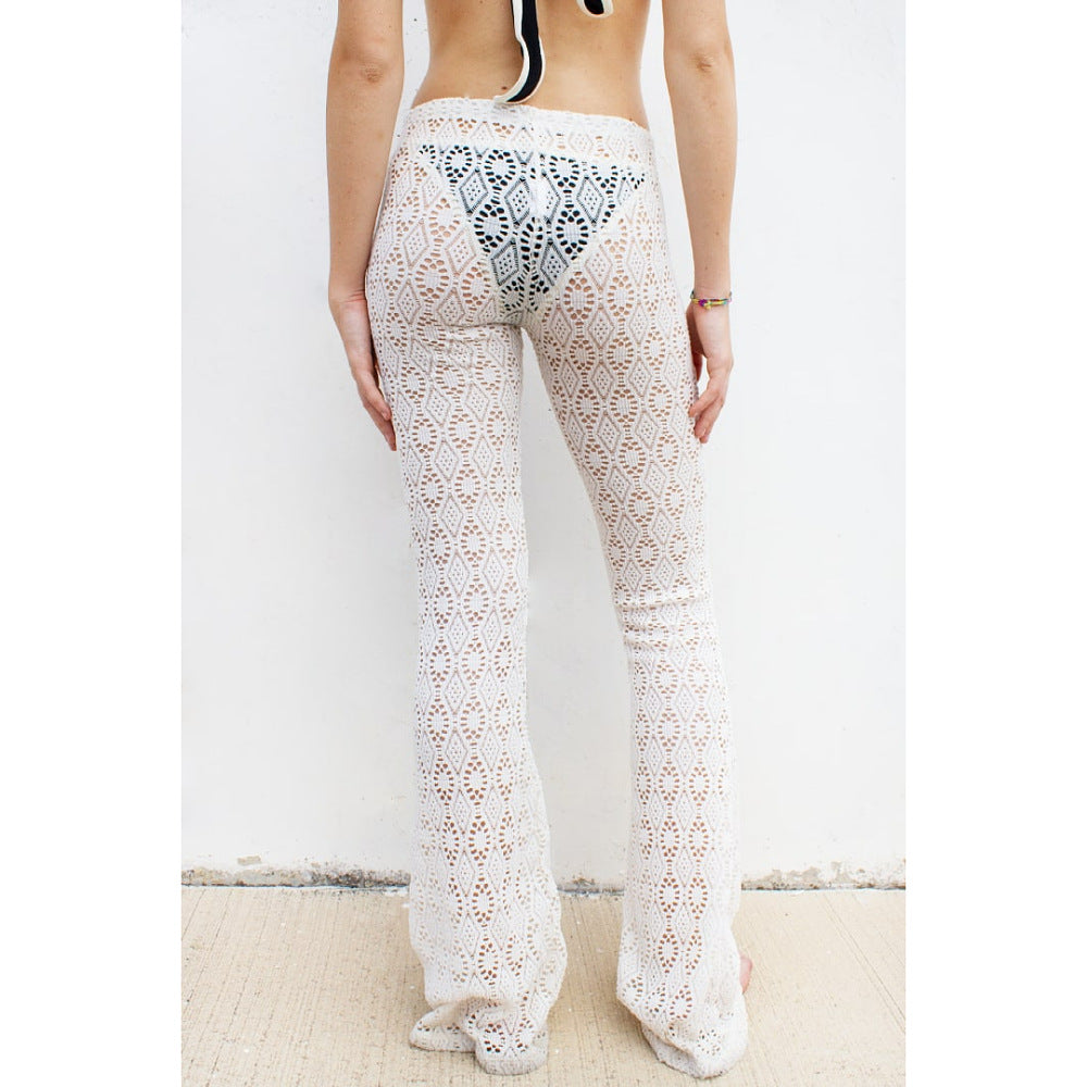 Pantalón tejido calado