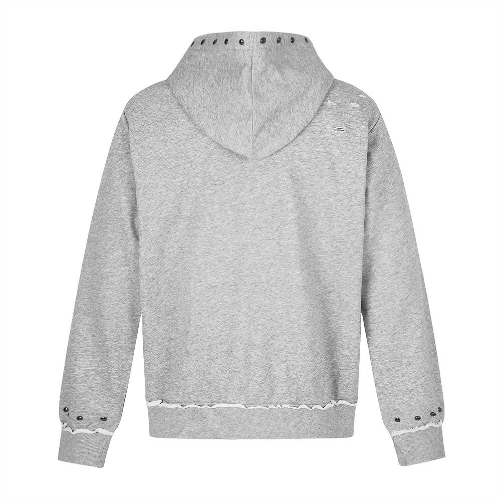 SUDADERA GRÁFICA TACHAS CREMALLERA