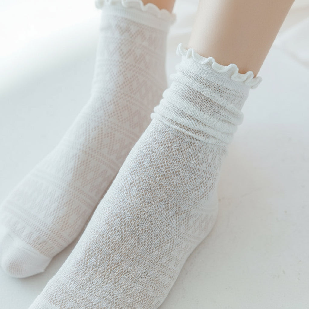 Calcetines calados ondulado