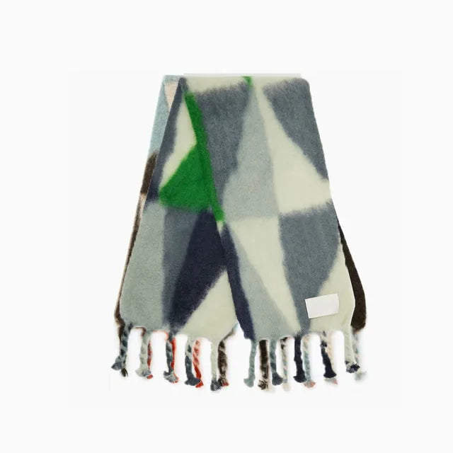 BUFANDA JACQUARD GEOMÉTRICA
