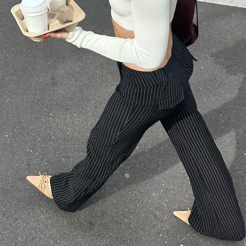 Pantalones low waist rayas