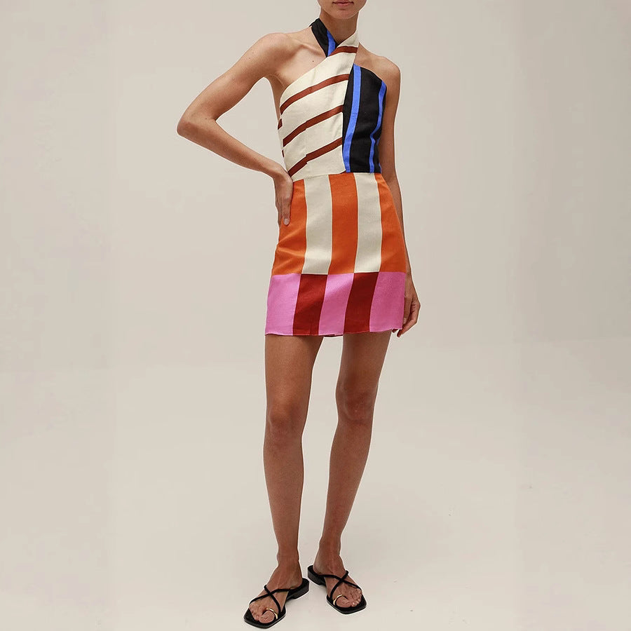 Vestido halter mini