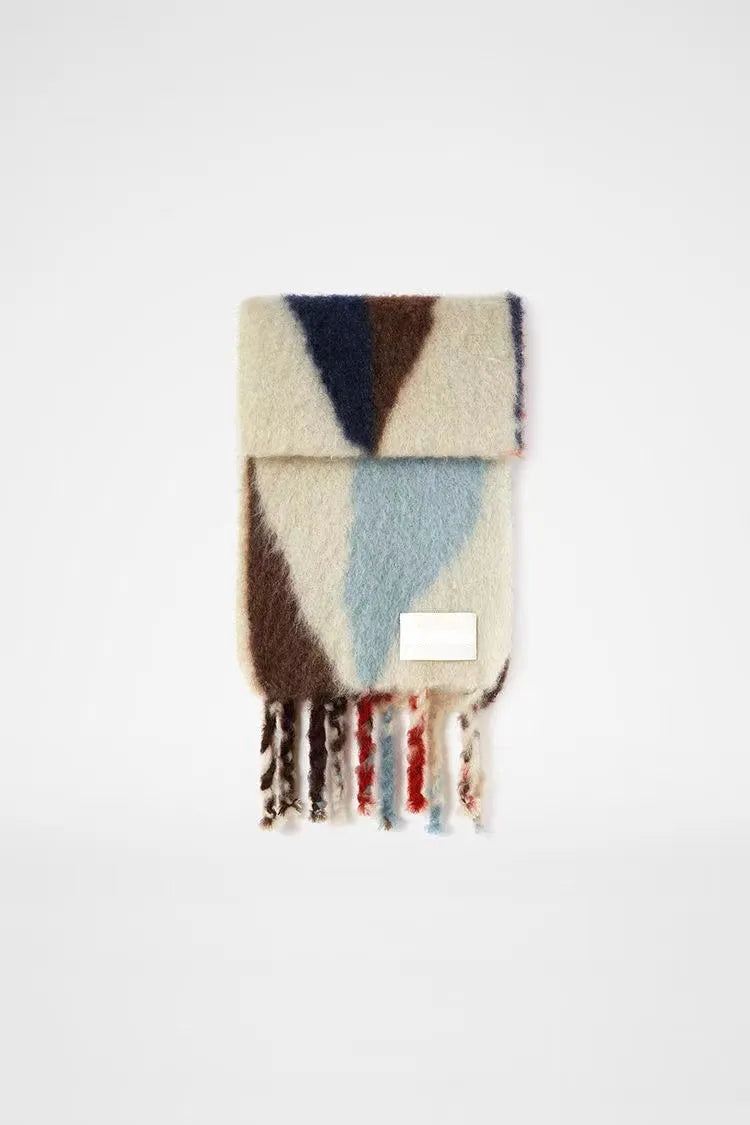 BUFANDA JACQUARD GEOMÉTRICA