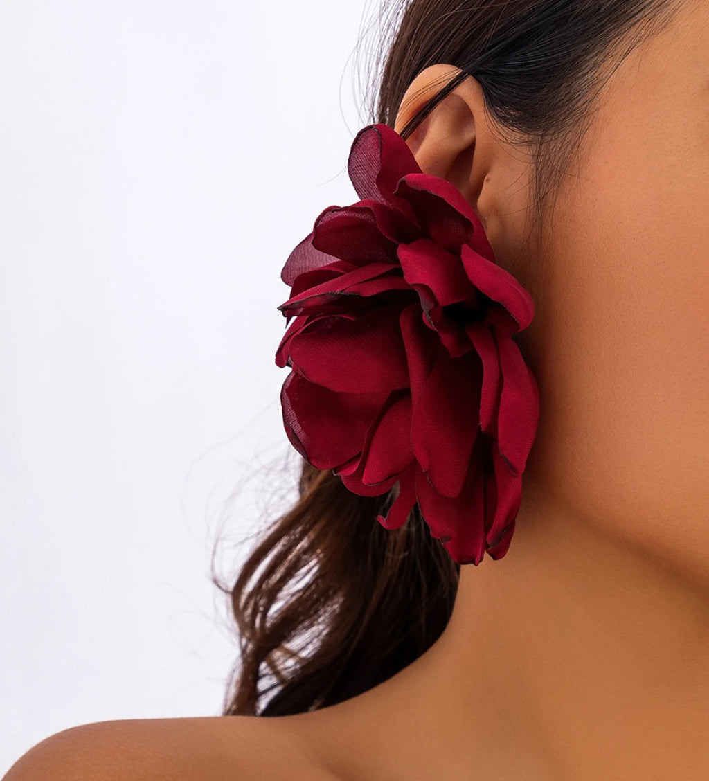 Pendiente maxi flor