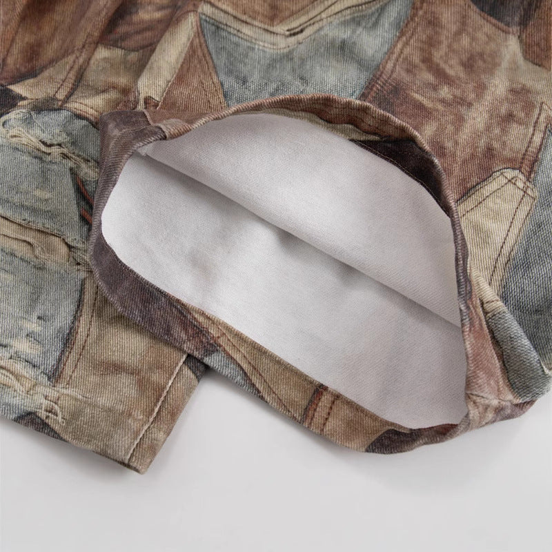 Pantalón trompe l'oeil patchwork