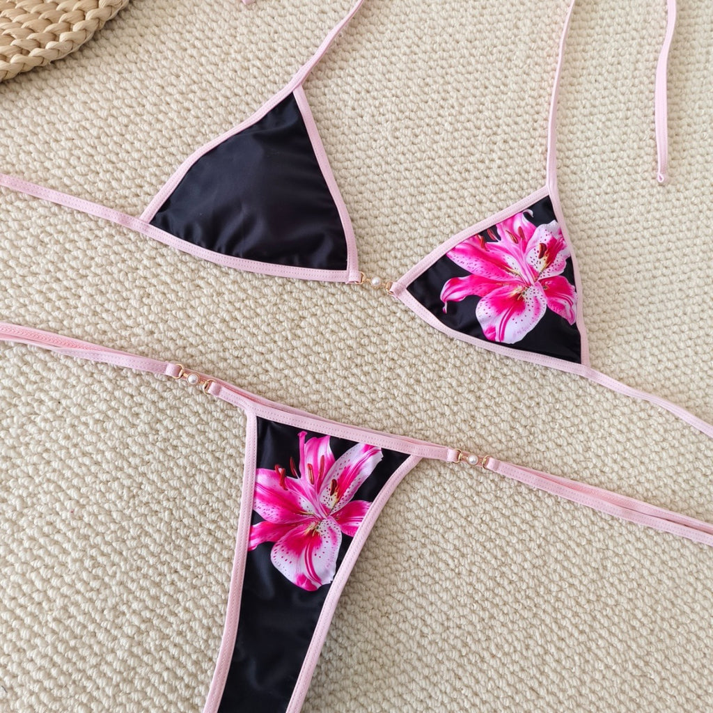 Bikini triángulo floral