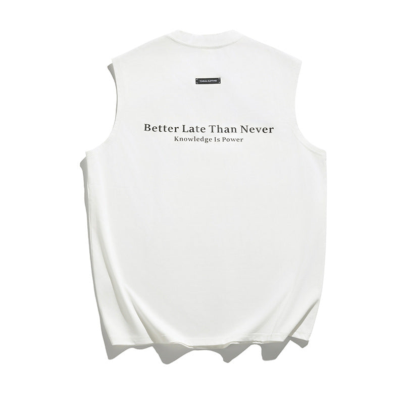 Camiseta lettering sleeveless
