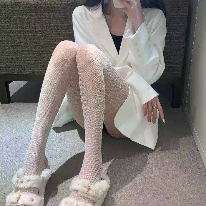 Medias rejilla pedrería