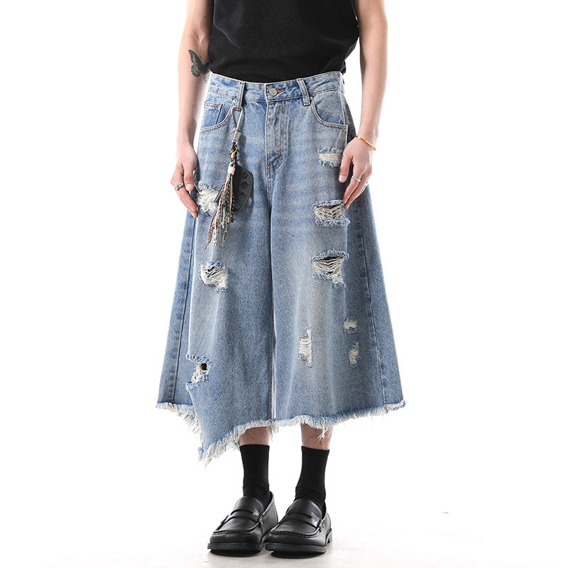 Jeans irregular cropped