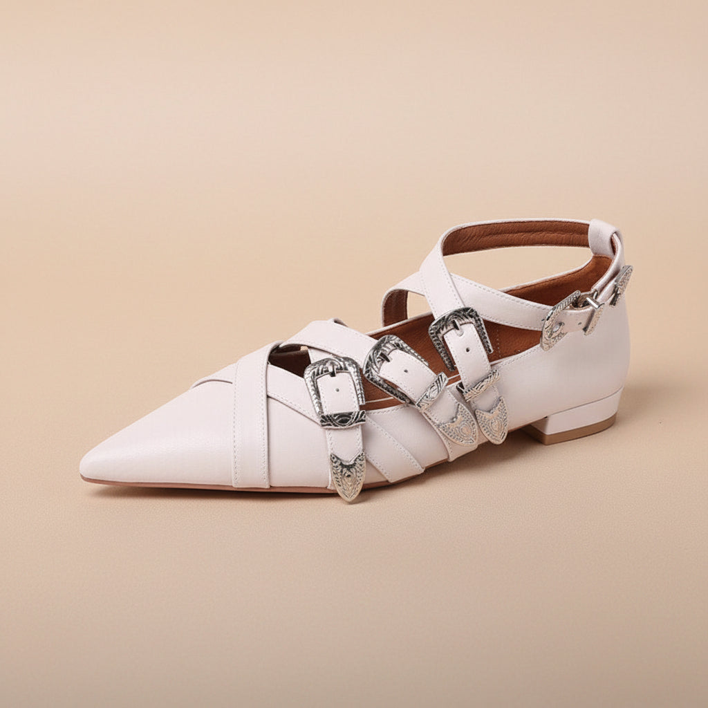 Zapato plano hebilla