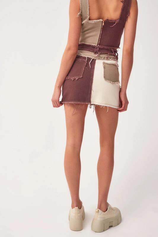 Falda mini patchwork