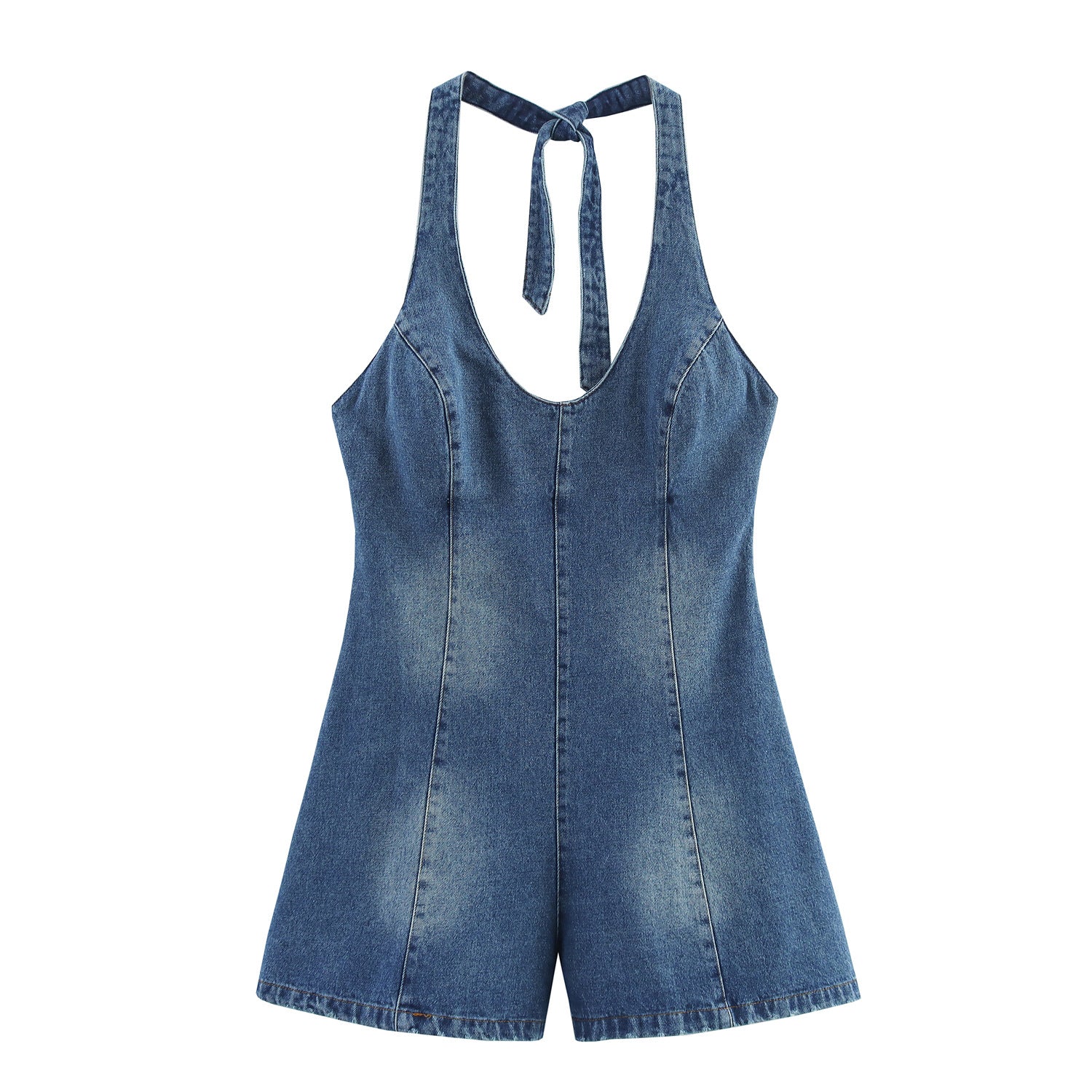 Mono denim halter