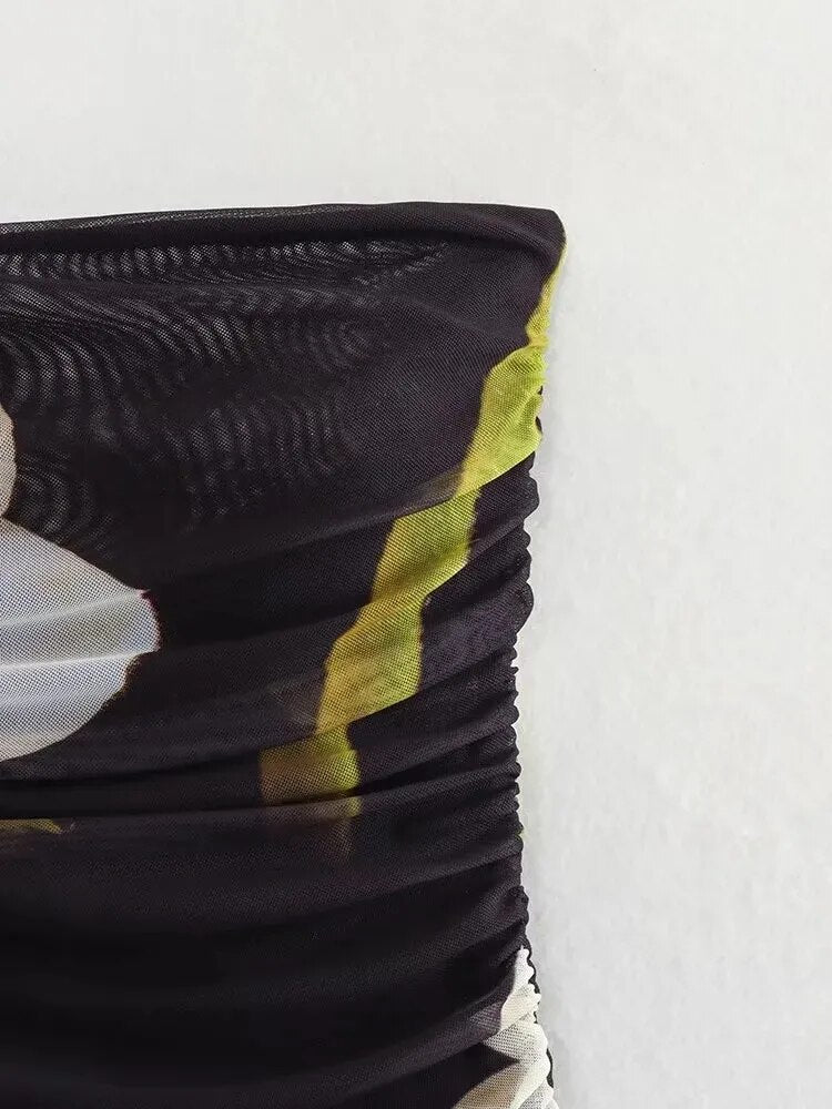 Vestido hombros corsetero