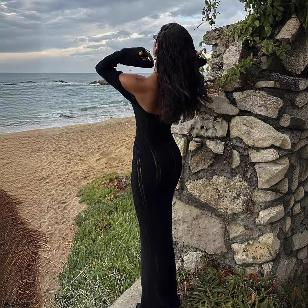 Vestido maxi punto