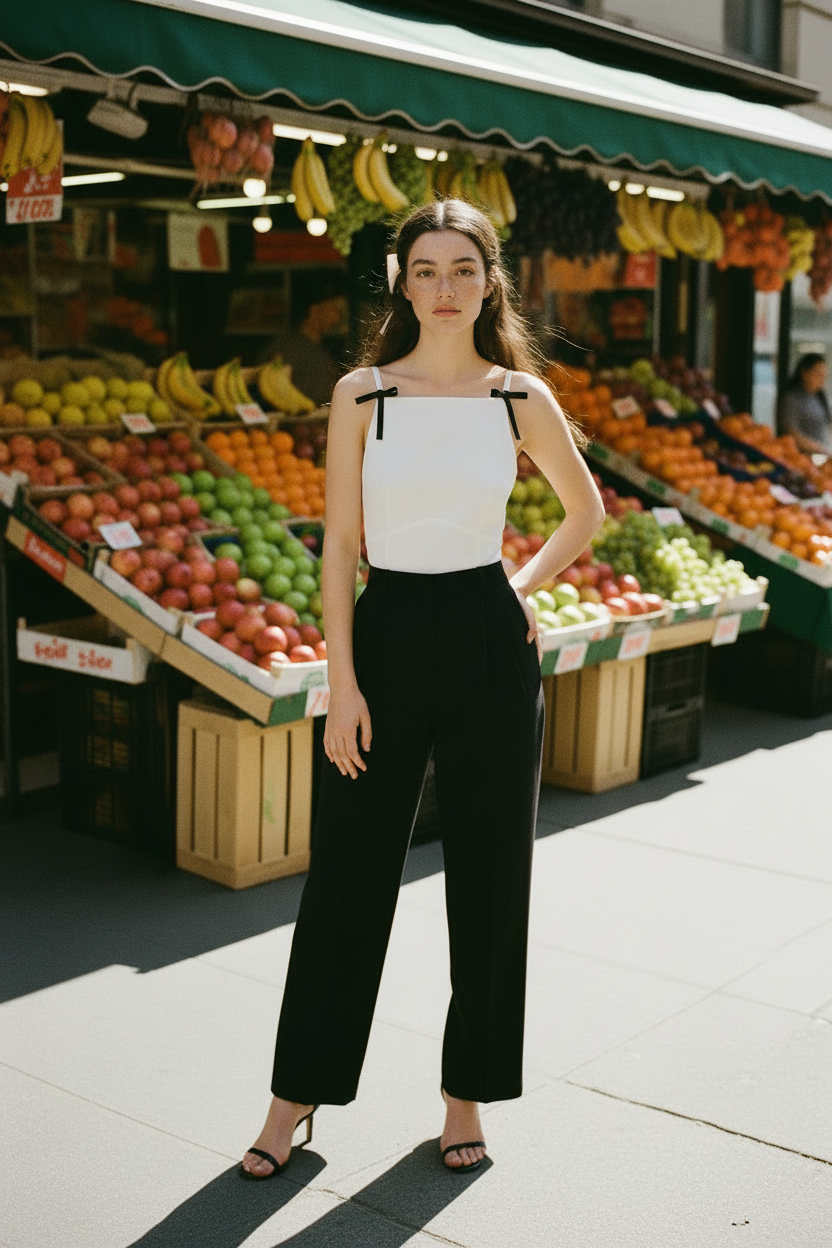 Top camisola lazo