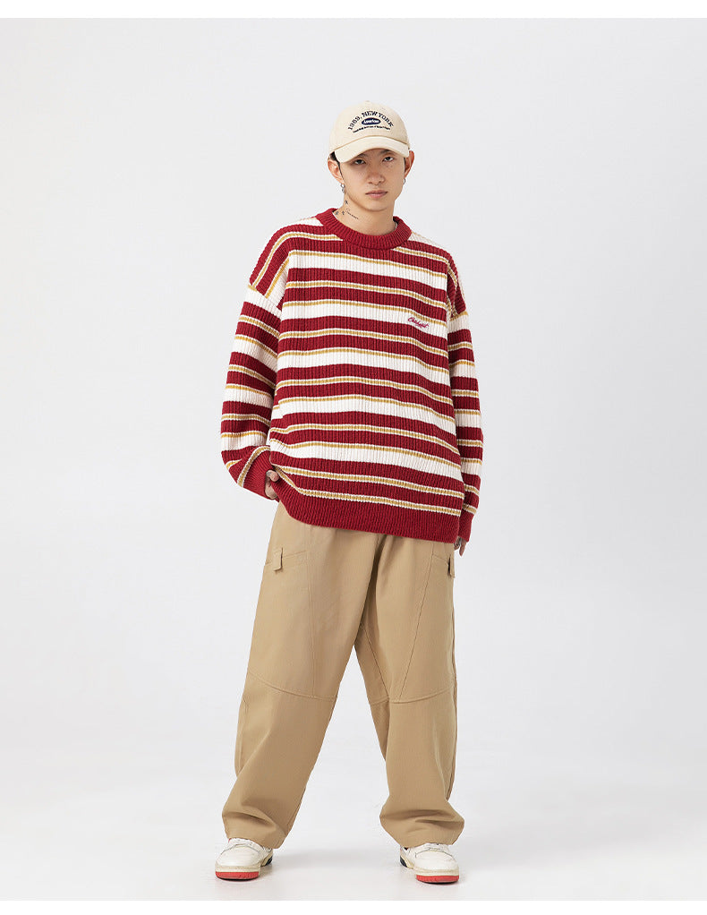 Suéter color-block rayas