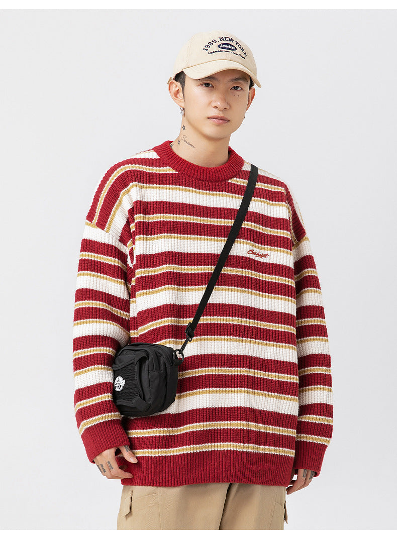 Suéter color-block rayas