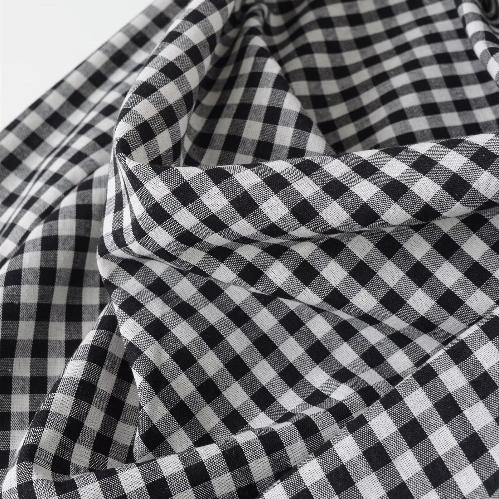 Falda vichy drapeada