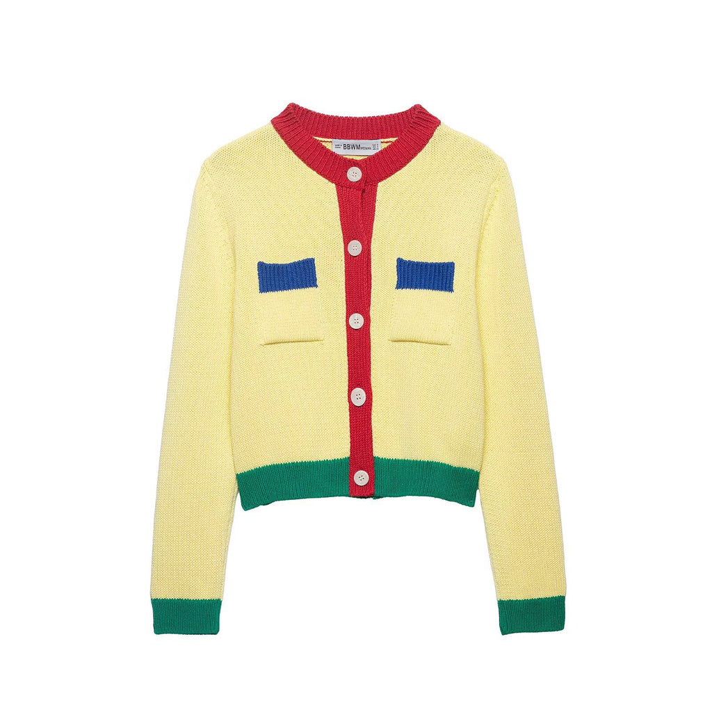 CHAQUETA PUNTO COLOR-BLOCK